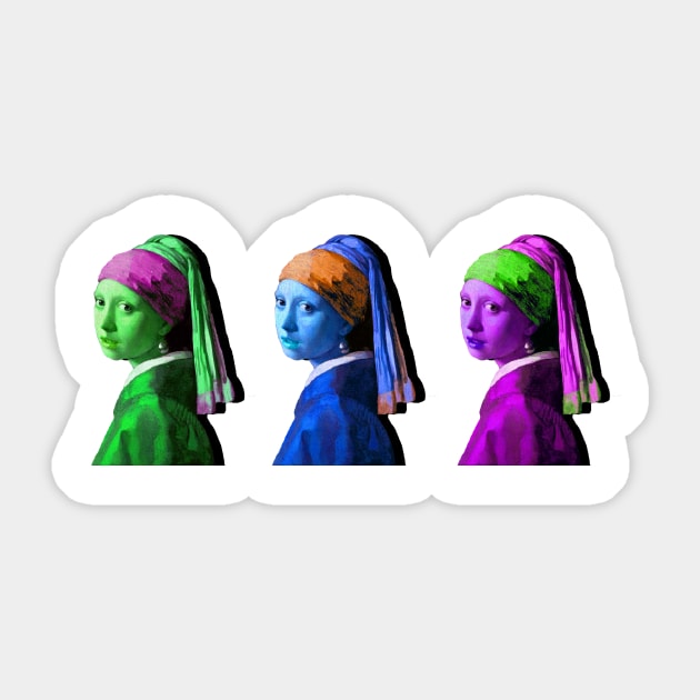 girl with a pearl earring Sticker by denpoolswag